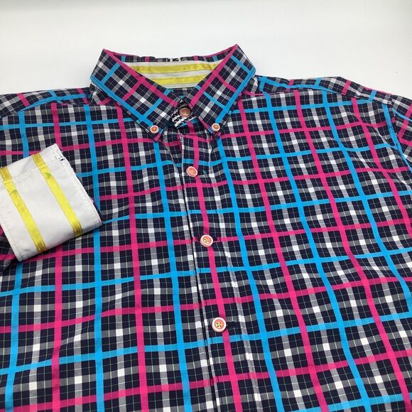 Robert Graham X Mens Tailored Fit Long Sleeve Button Up Shirt‎ Size Large - Picture 1 of 9